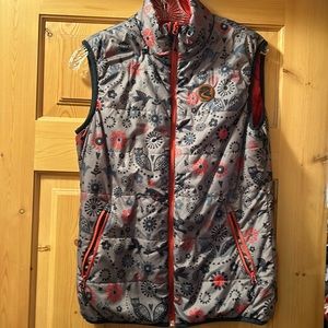 Adorable reversible woodland animal print vest Maloja